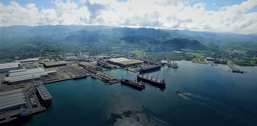 Aerial view of the West Cebu Estate shipyard and port in Balamban, Cebu
